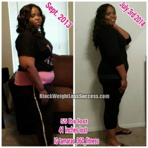 Tamara lost 55 pounds | Black Weight Loss Success