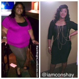 Consha lost 150 pounds | Black Weight Loss Success