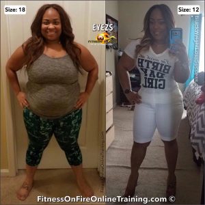 Eyezs went from a size 18 to a size 12 | Black Weight Loss Success