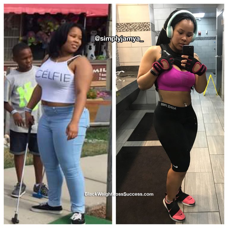 Jamya lost 20 pounds | Black Weight Loss Success