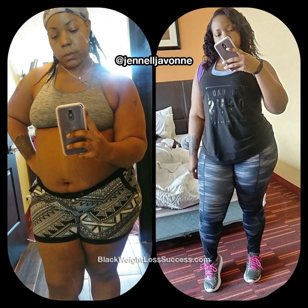 Jennell has gone from a size 24 to a size 16 | Black Weight Loss Success