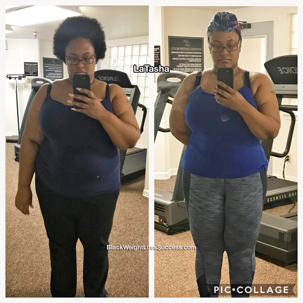 LaTasha lost 44 pounds | Black Weight Loss Success