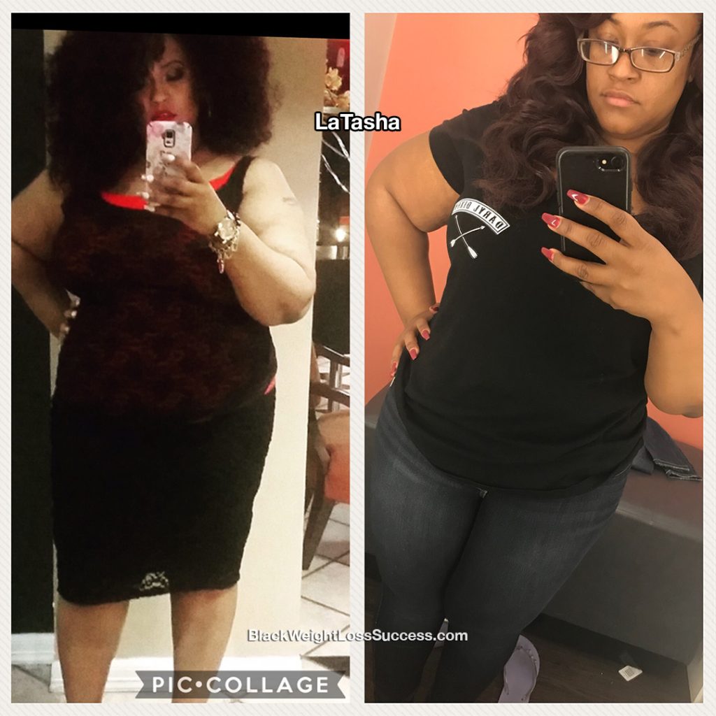 LaTasha lost 44 pounds | Black Weight Loss Success