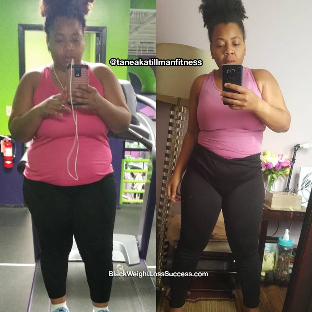 Taneaka lost 42 pounds | Black Weight Loss Success