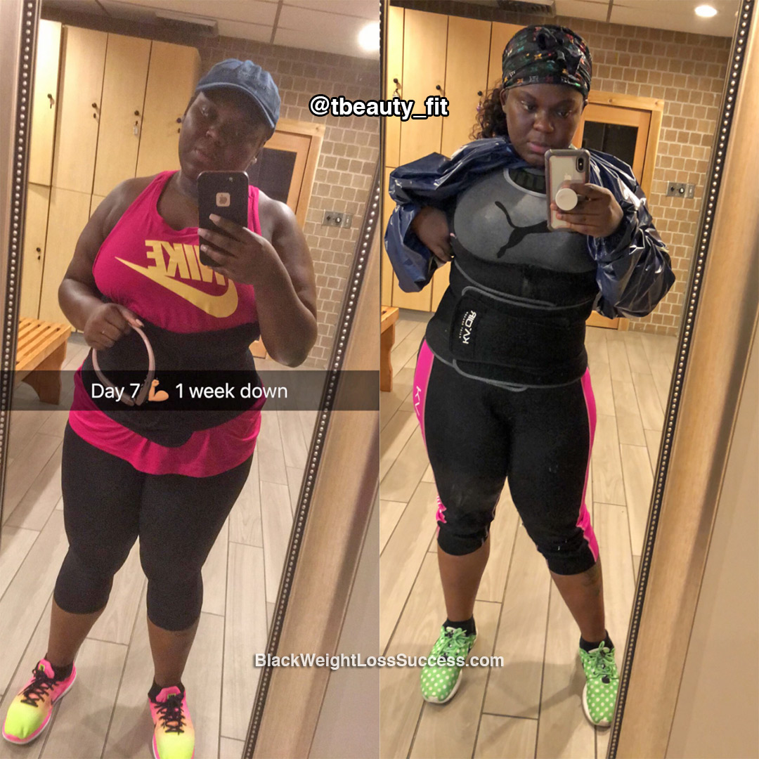 Najtoria lost 55 pounds | Black Weight Loss Success