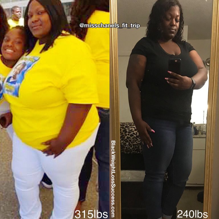 Chanel lost 52 pounds | Black Weight Loss Success