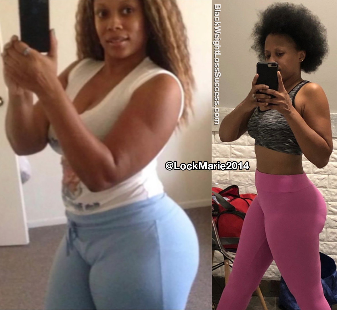 LockMarie lost 80+ pounds | Black Weight Loss Success