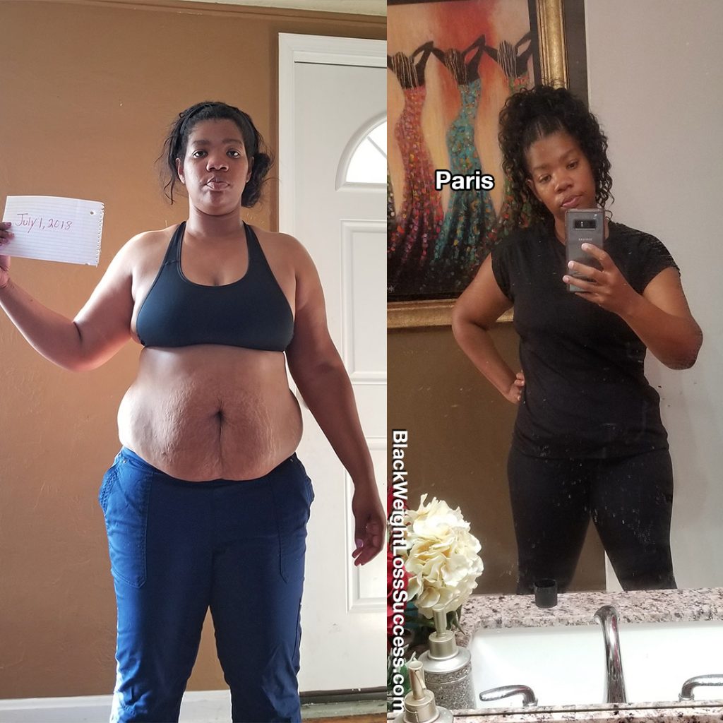 Paris lost 50 pounds | Black Weight Loss Success