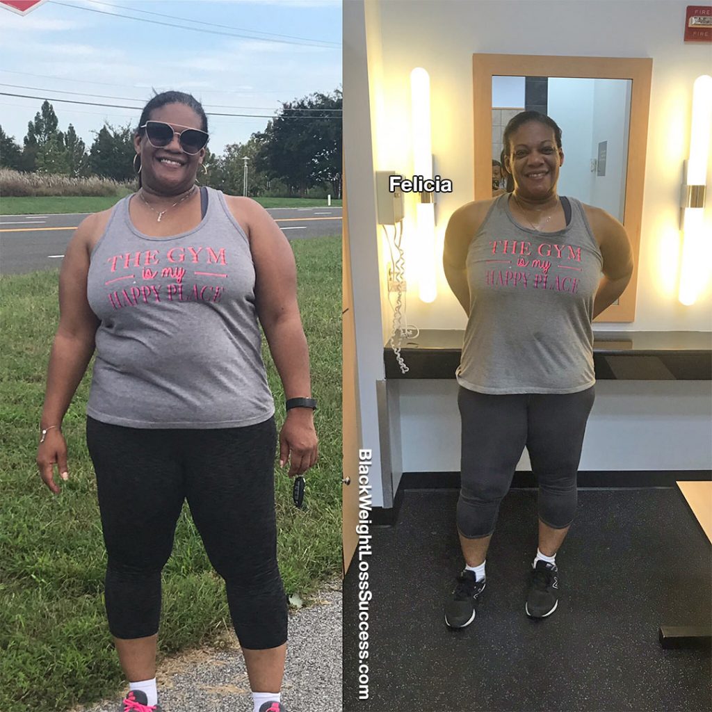 Felicia lost 38 pounds Black Weight Loss Success