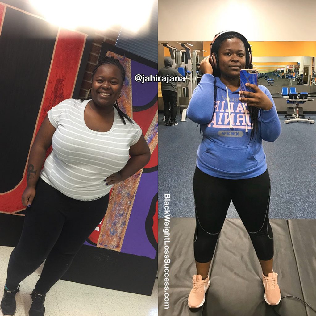 Jahira lost 45 pounds | Black Weight Loss Success