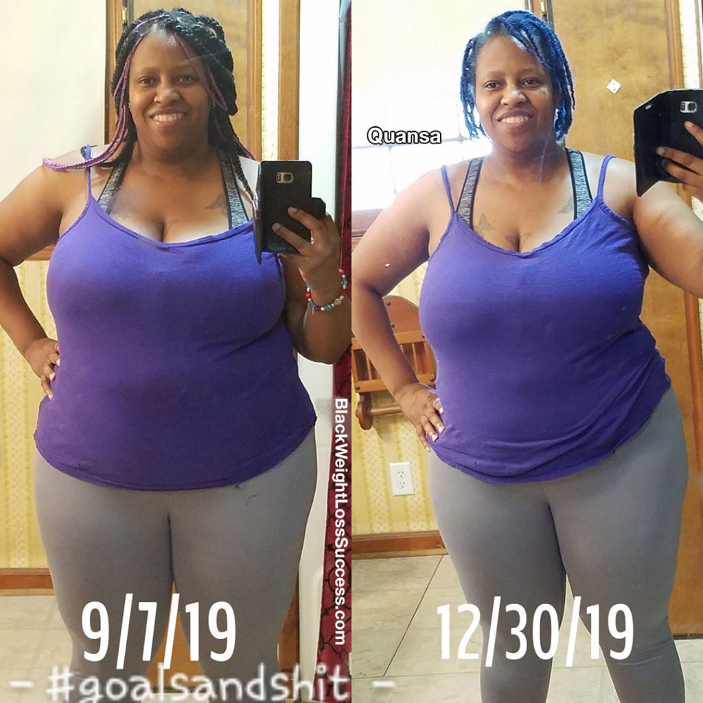 Quansa lost 28 pounds | Black Weight Loss Success