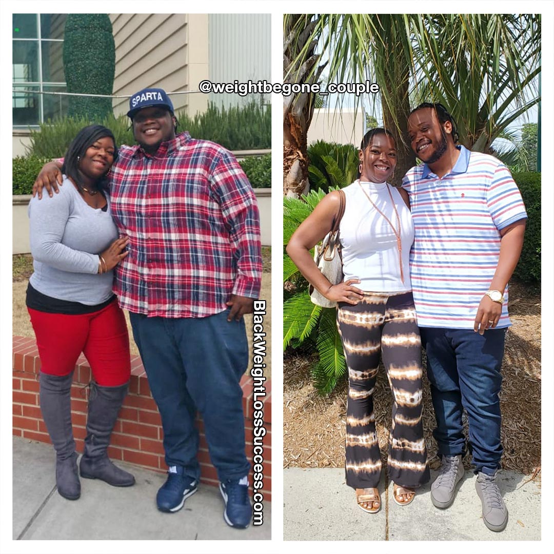 Weight loss couple before and after