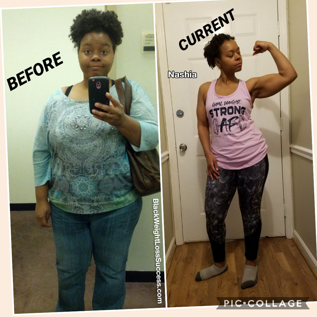 Nashia lost 82 pounds Black Weight Loss Success