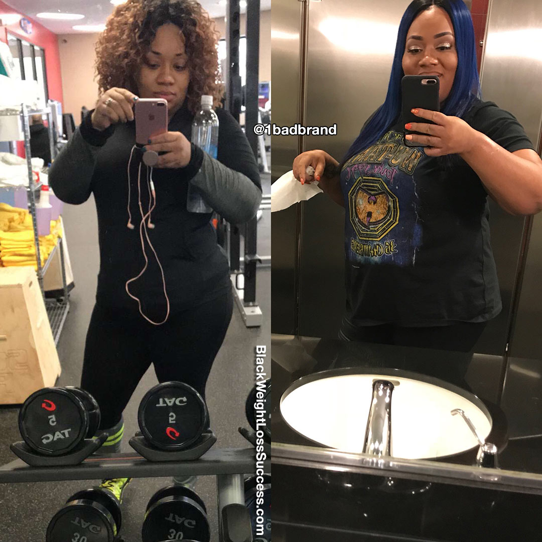 Brande lost 84 pounds | Black Weight Loss Success