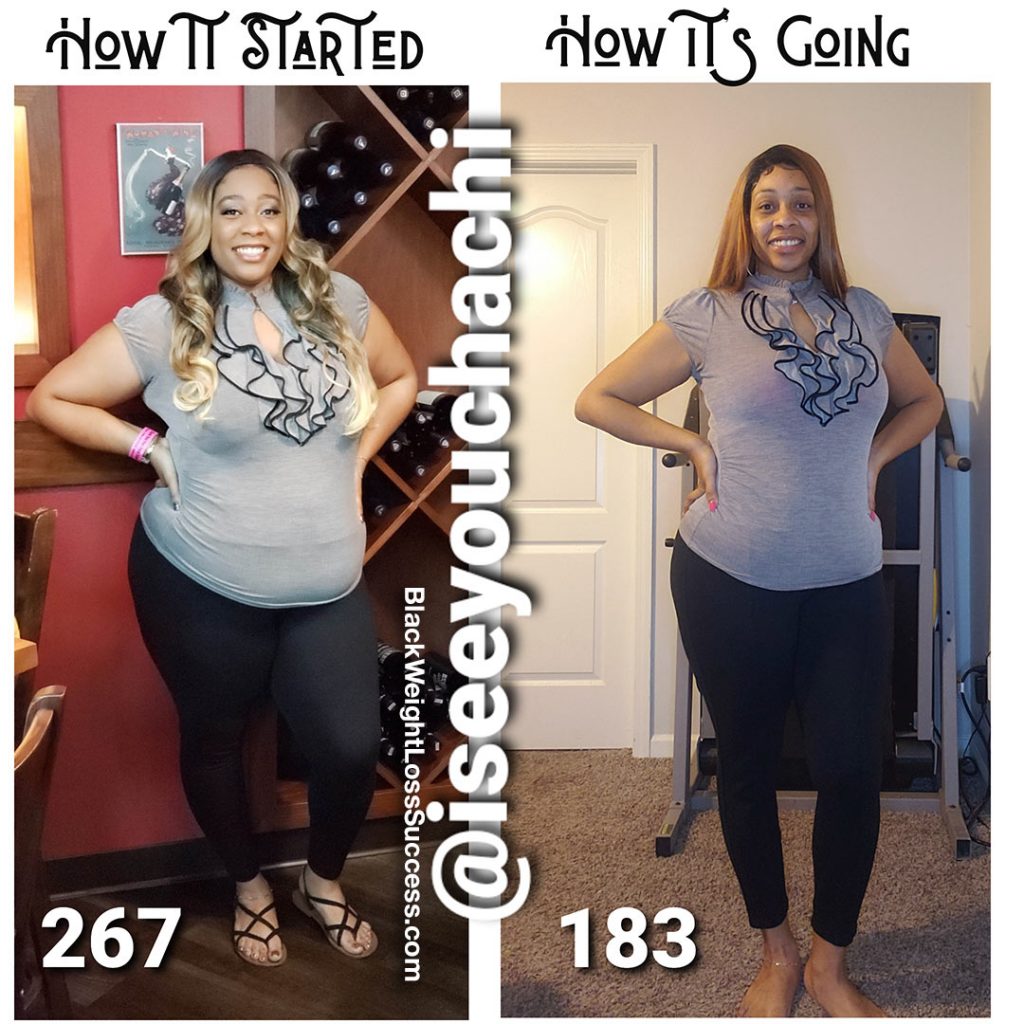 Chachi lost 87 pounds | Black Weight Loss Success