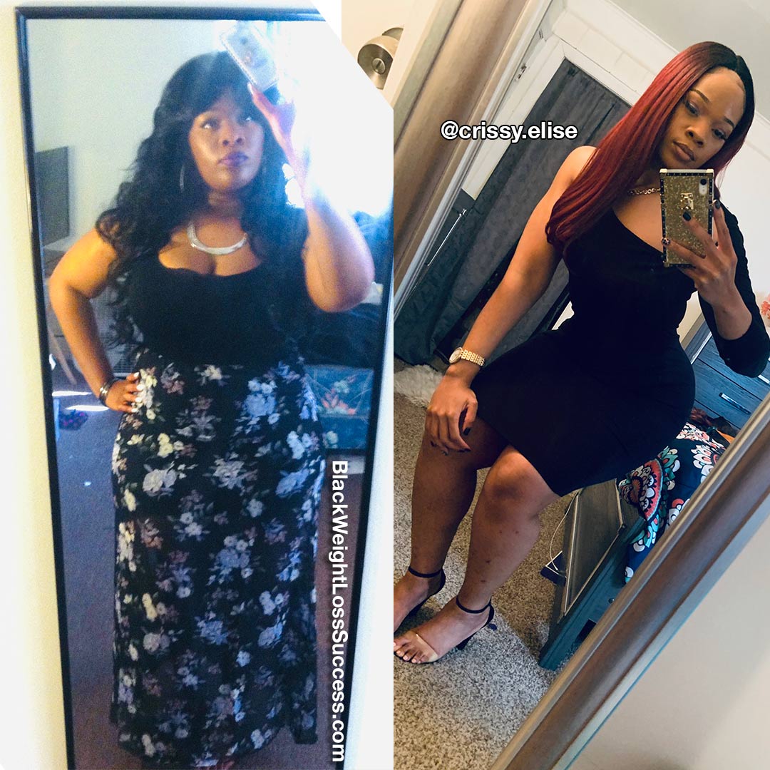 Chrystal before and after weight loss