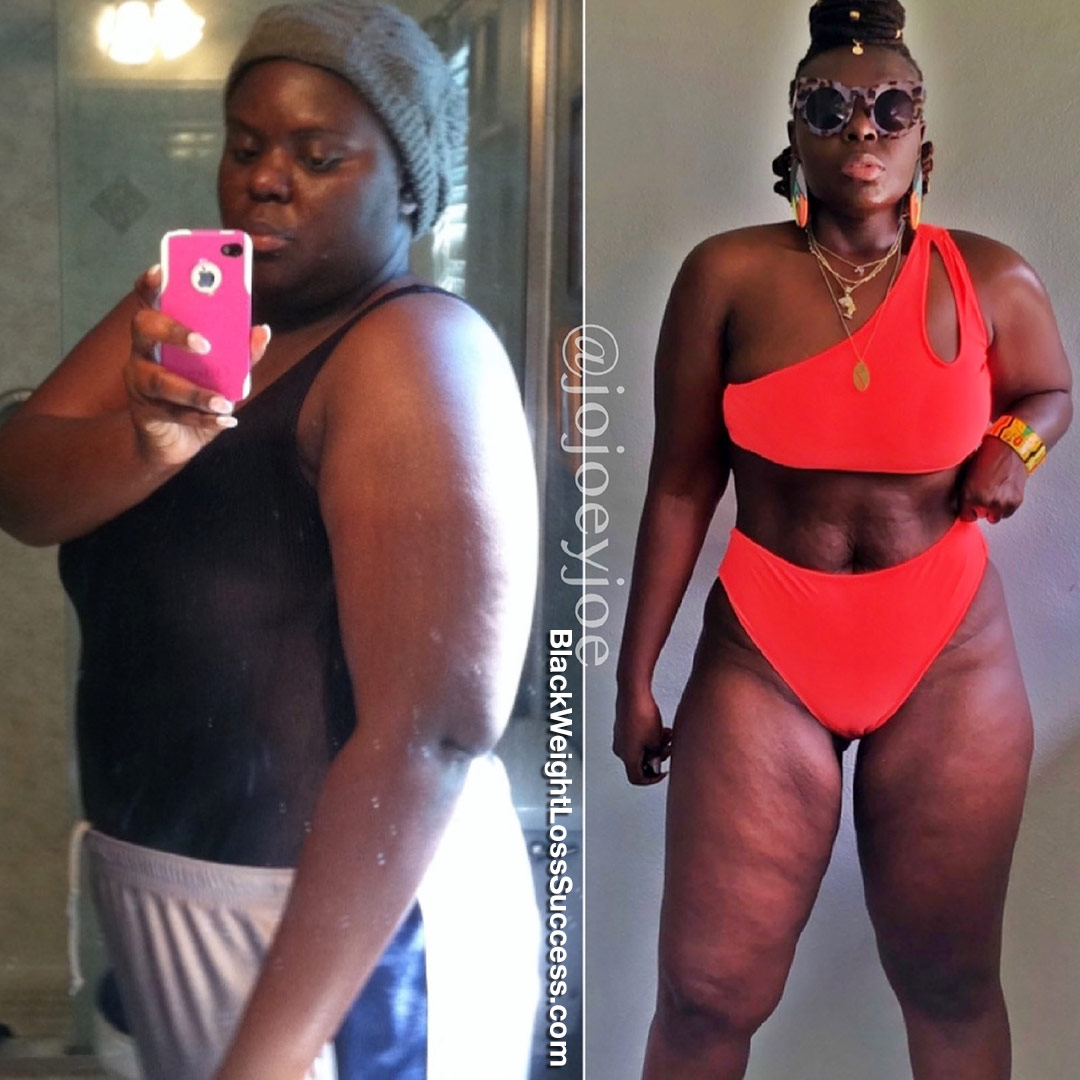 Joelle before and after weight loss