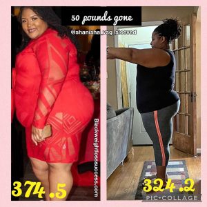 Shanisha lost 50 pounds | Black Weight Loss Success