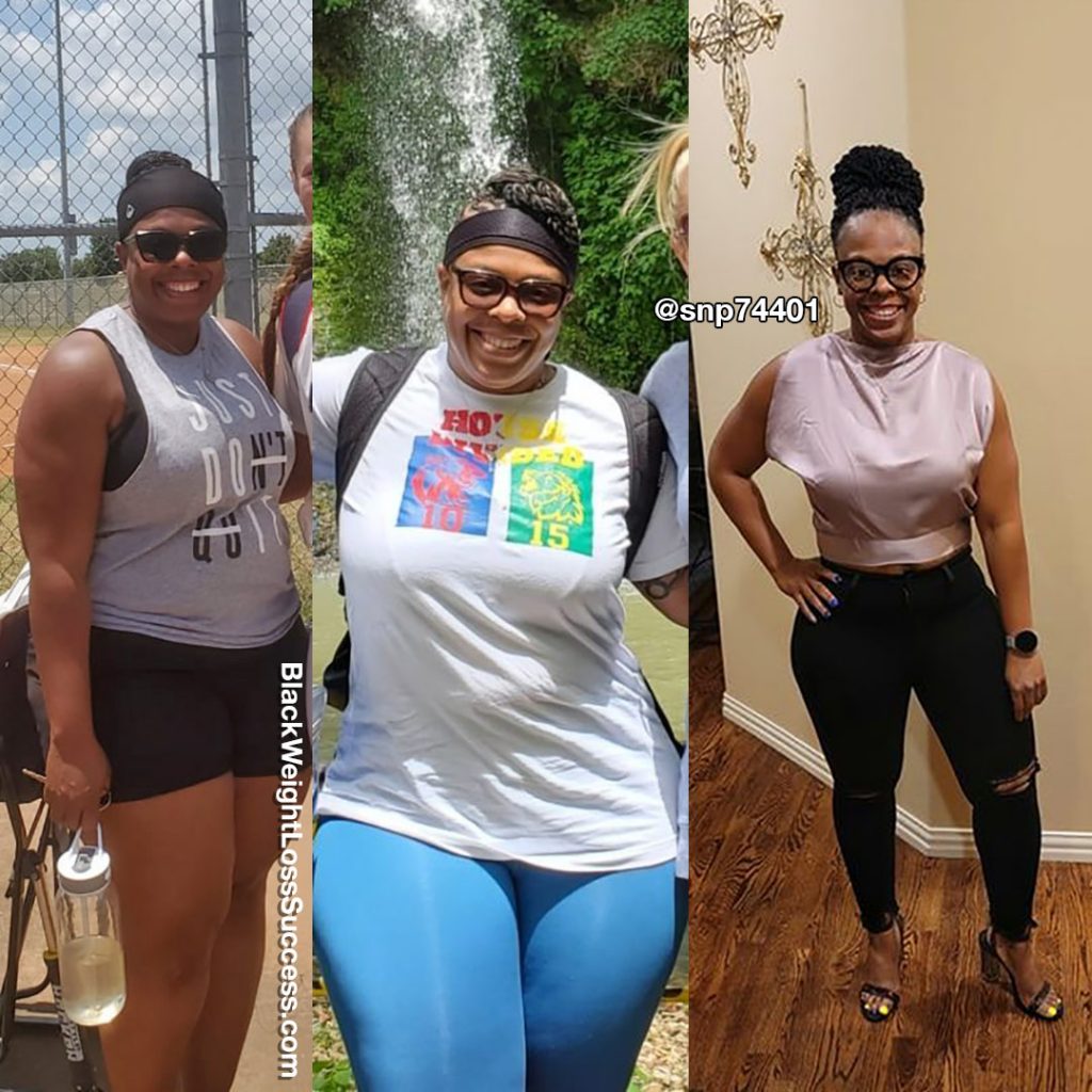 Shontay lost 53 pounds | Black Weight Loss Success