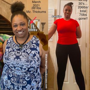 Candice lost 75 pounds | Black Weight Loss Success