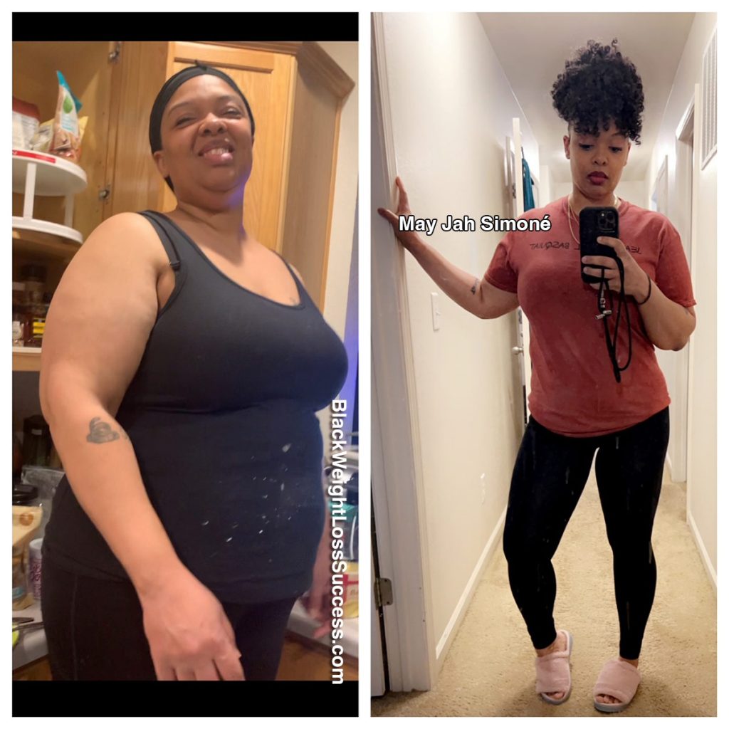 May Jah Simoné lost 43 pounds | Black Weight Loss Success