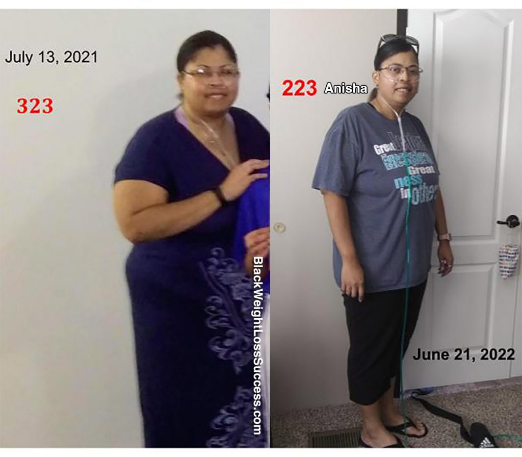 Anisha lost 100 pounds | Black Weight Loss Success