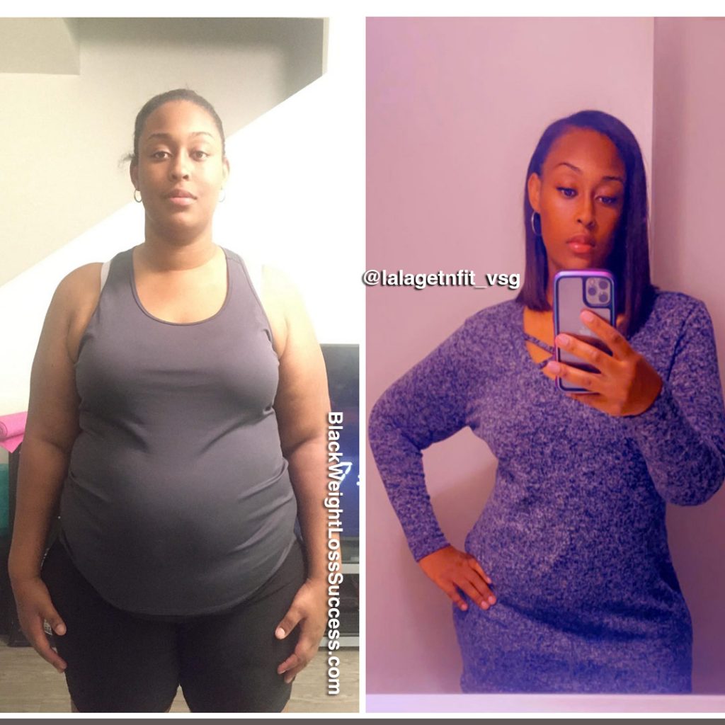 Lala lost 84 pounds | Black Weight Loss Success