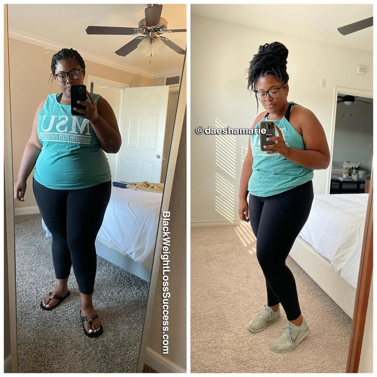 Daesha Lost 82 Pounds Black Weight Loss Success