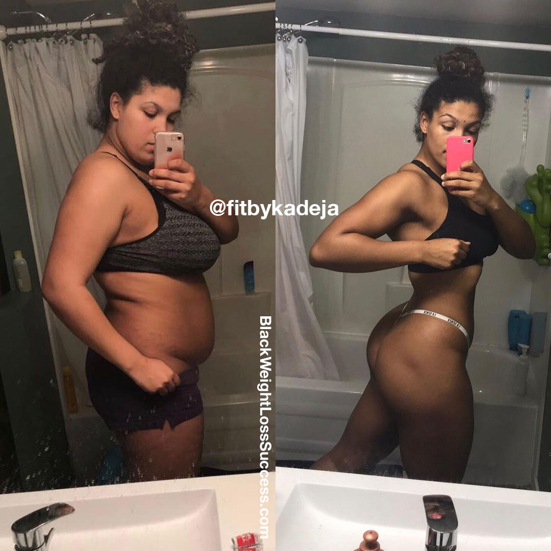 Kadeja before and after weight loss