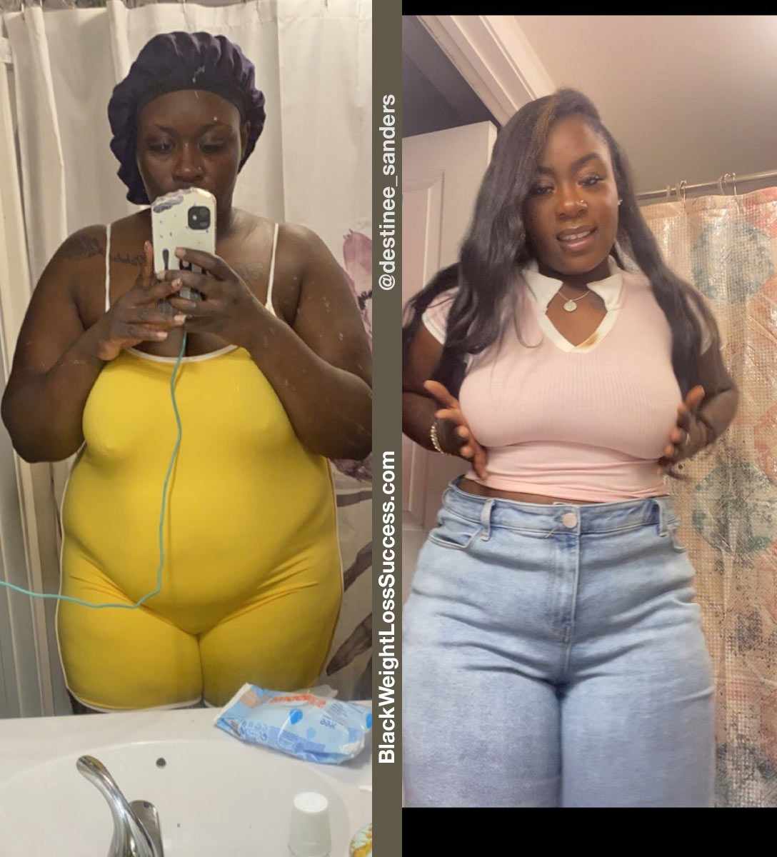 Destinee before and after weight loss