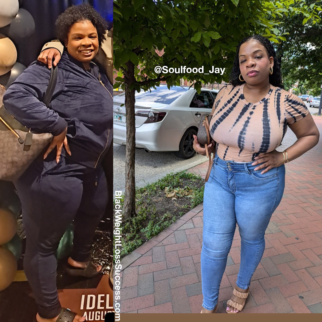 Jada before and after losing 65 pounds