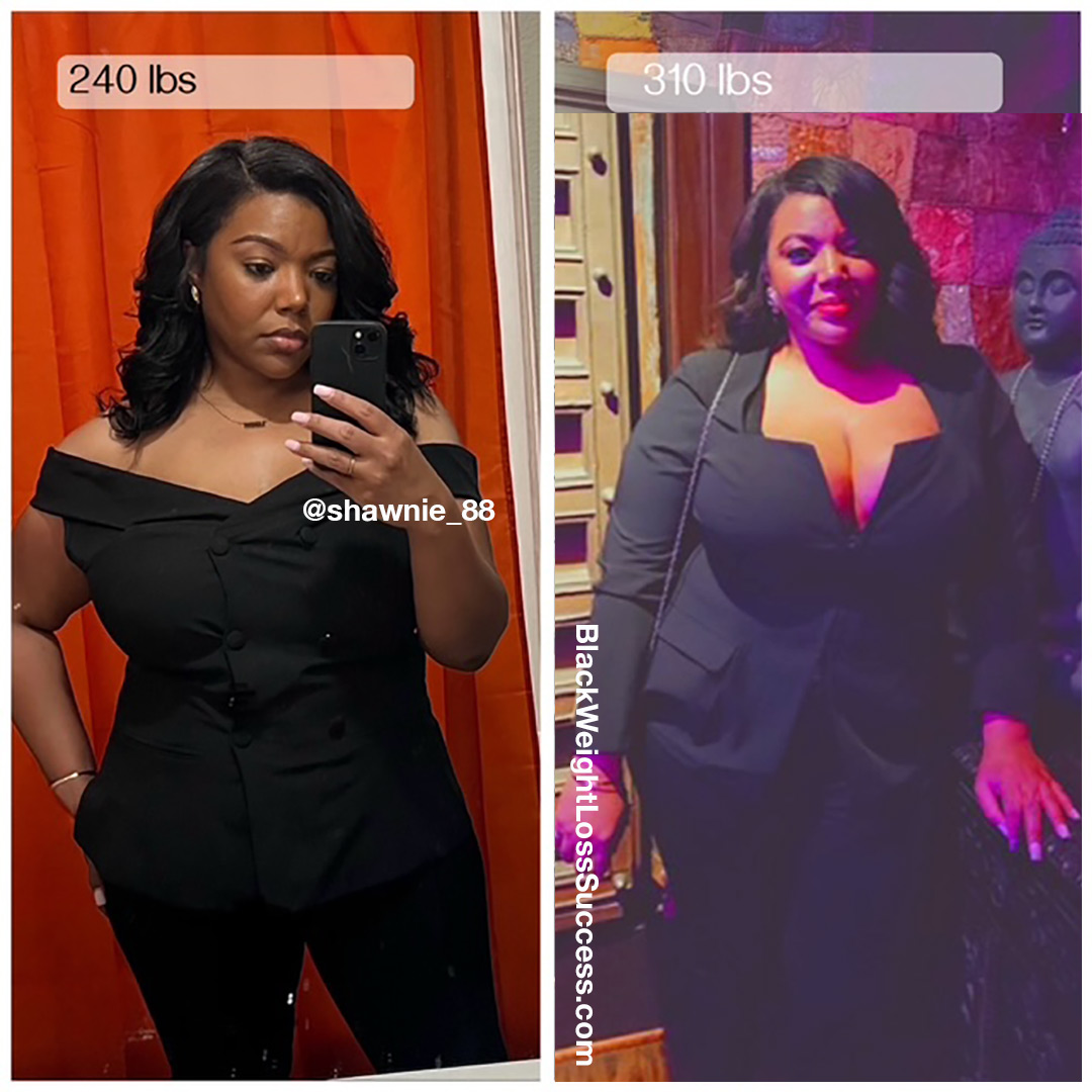 LaShawn lost 70 pounds | Black Weight Loss Success